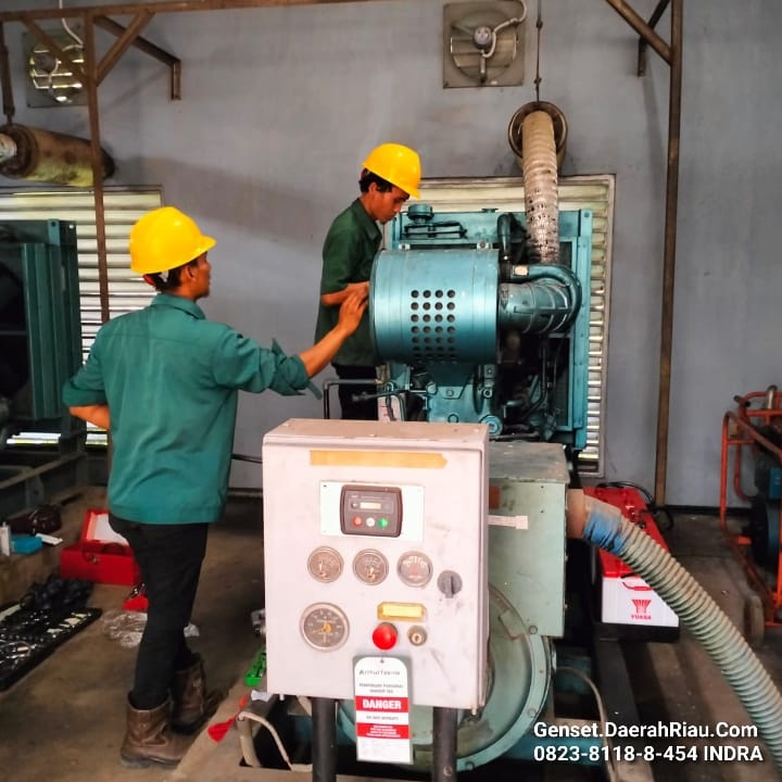 Genset Servis Service Instalasi Jasa Biaya Teknisi Tukang Murah Slo Pekanbaru Panggilan Price List Daftar Harga Brosur distributor Silent Maintenance Perbaikan
